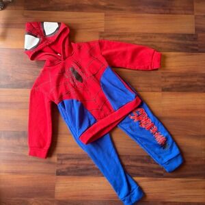 Marvel Spider-Man Boys Red Blue Fleece Hoodie and Joggers Set Size 6 32P6937SP